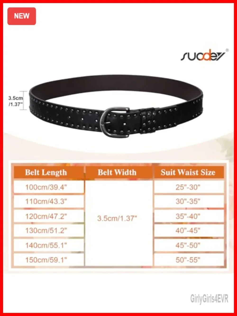Faux Leather Studded Rivets Belt with Silver Buckle for Jeans Dresses